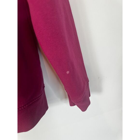 GAP Womens Y2K Hoodie M Pink Cerise Arch Logo Pullover Fleece 2000s Vintage - Picture 4 of 6